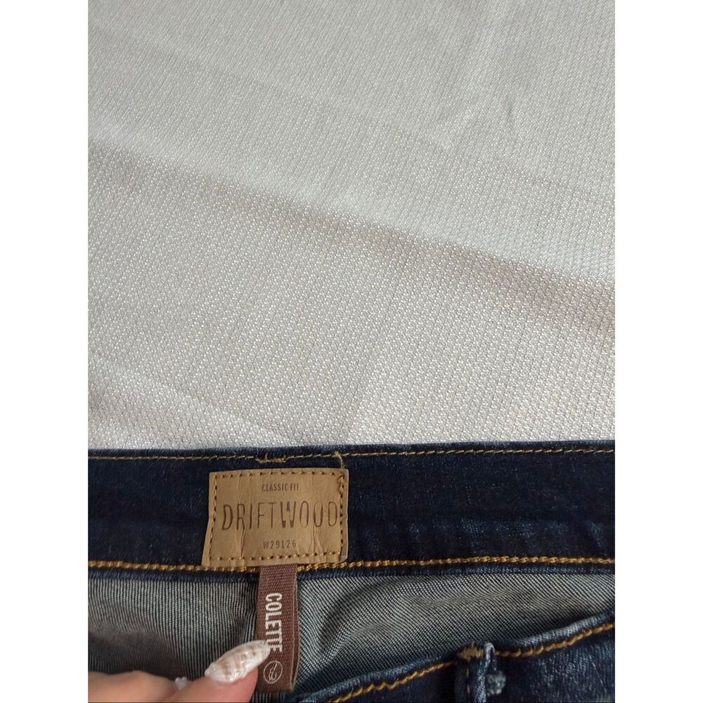 Driftwood Colette Dark Wash Embroidered Cropped Denim Jeans Size 29 - Picture 6 of 9